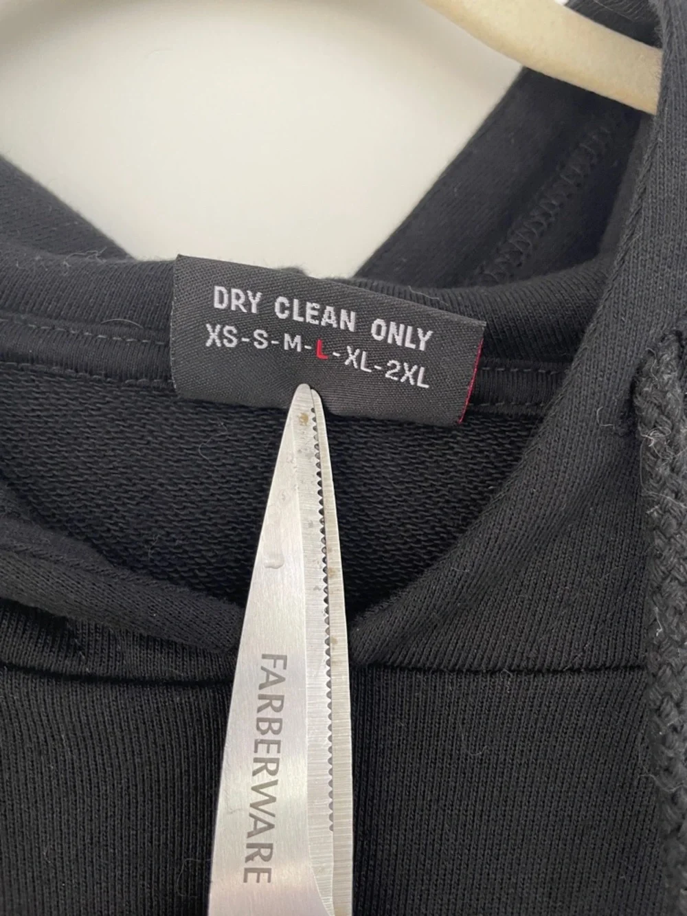 VLONE Black Hoodie with Bold White and Red Logo Large